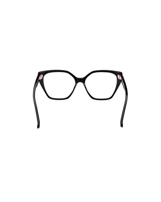 Max Mara Black Mm5085 001 Optical Frames Acetate Geometric Normal