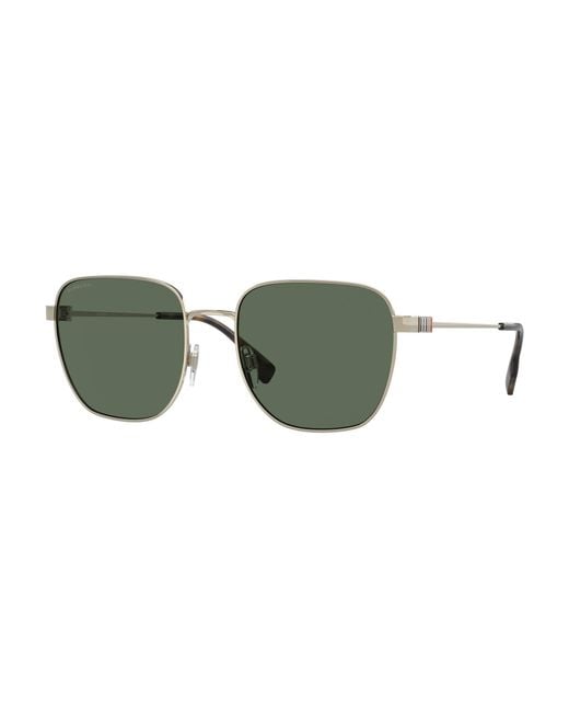 Burberry Green Be3142 Drew 110971 Sunglasses Metal Squared Normal for men