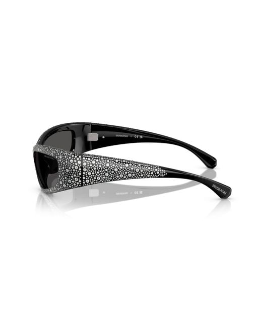 Swarovski Black Sk6027 100187 Sunglasses Injected Geometric Normal
