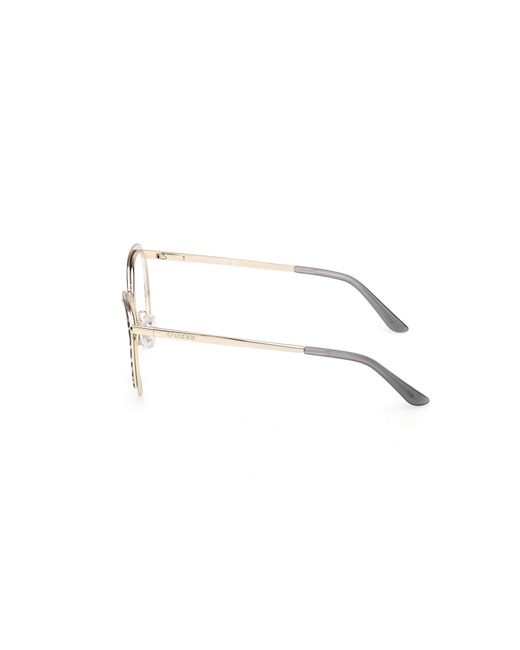 Guess Black Gu50250 033 Optical Frames Metal Round Normal