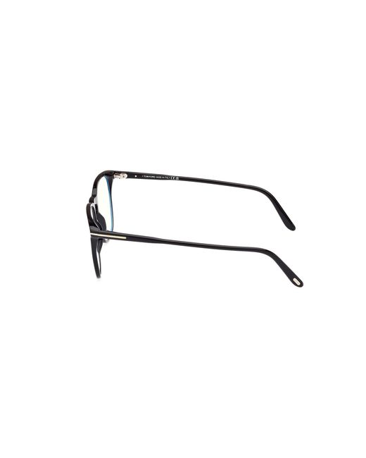 Tom Ford Black Ft5937-B 001 Optical Frames Acetate Round Normal for men