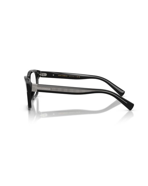 Dolce & Gabbana Black Dg3446 501 Optical Frames Acetate Transparent Squared Normal for men