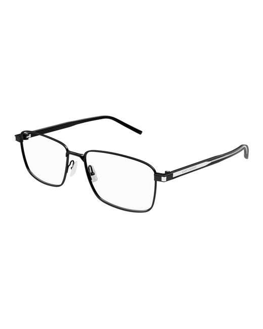 Saint Laurent Black Sl 666 001 Optical Frames Metal Transparent Squared