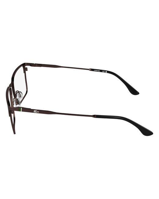 Lacoste Black L2321 601 Optical Frames Metal Squared Normal for men