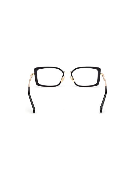Max Mara Black Mm5186 001 Optical Frames Acetate Squared Normal