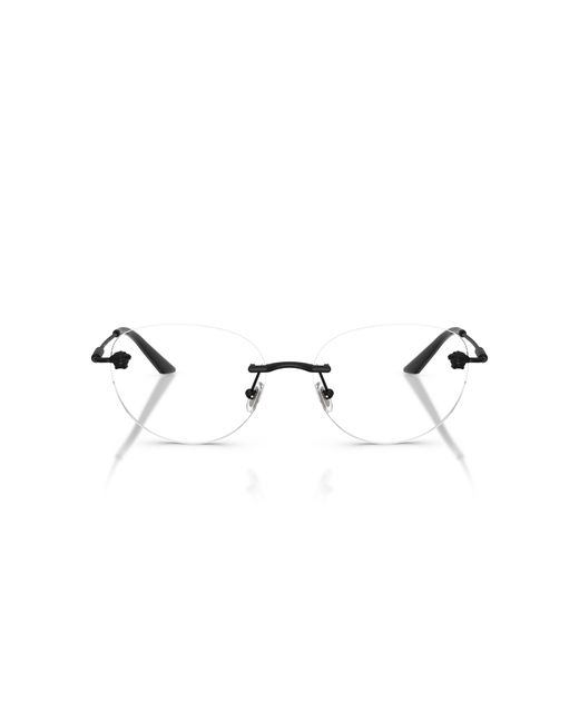 Versace Black Ve1305 1261 Optical Frames Metal Transparent Round Normal