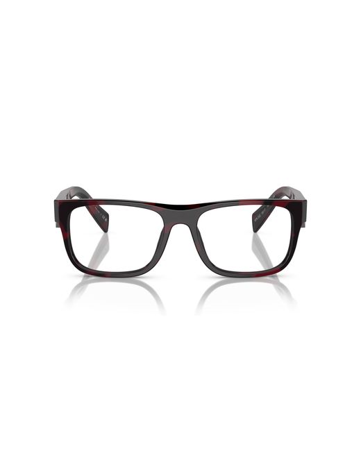 Prada Black Pr 22Zv 16K1O1 Optical Frames Acetate Transparent Pillow Normal for men