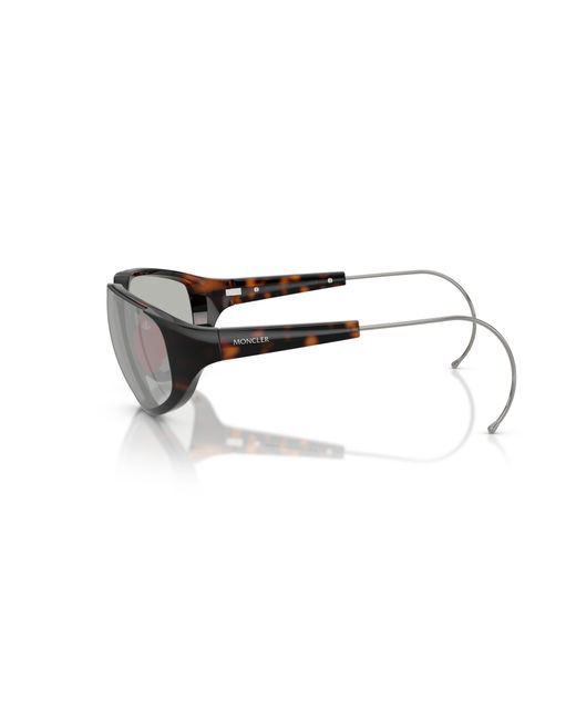 Moncler Black Me8008 Laszer 50218V Sunglasses Injected Geometric Normal