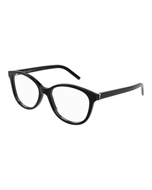 Saint Laurent Black Sl M112 007 Optical Frames Acetate Transparent Round