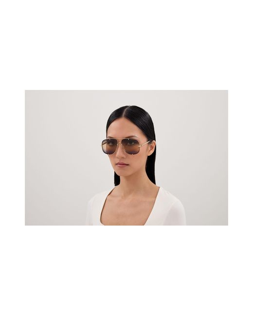 Chloé Black Ch0348S 005 Sunglasses Metal Pilot Nuanced
