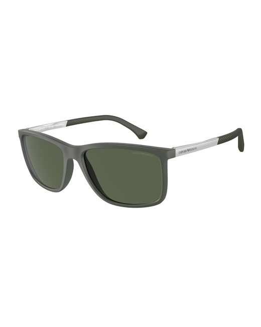 Emporio Armani Green Ea4058 50589A Sunglasses Injected Squared Polarized for men