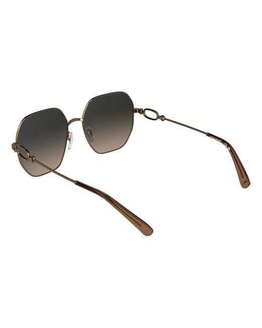Longchamp Black Lo187S 734 Sunglasses Metal Squared Normal