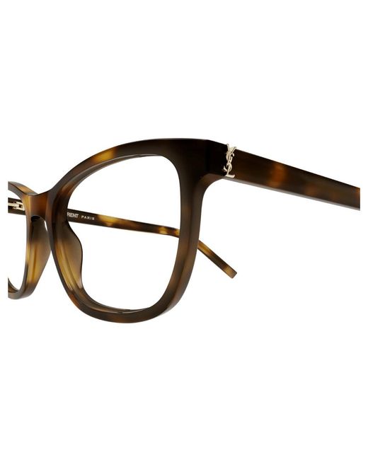 Saint Laurent Black Sl M121 002 Optical Frames Plastic Squared