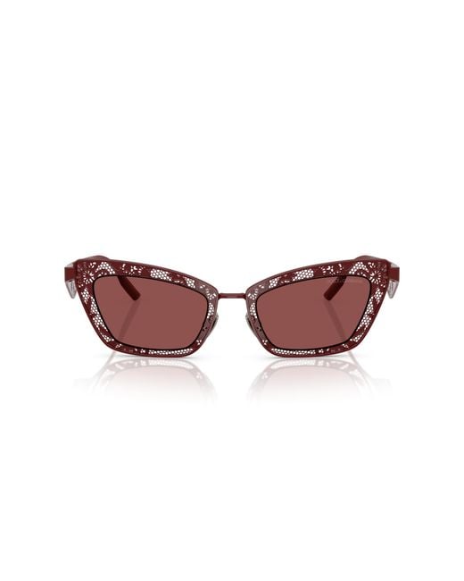Dolce & Gabbana Black Dg2311 131975 Sunglasses Steel Cat Eye Normal