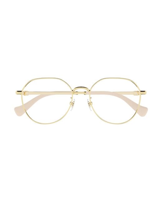 Gucci Black Gg1145O 003 Optical Frames Metal Round