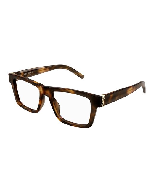 Saint Laurent Black Sl M10_B 003 Optical Frames Acetate Transparent Squared for men