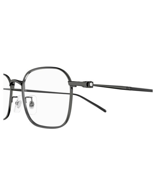 Montblanc Black Mb0414Oa 001 Optical Frames Titanium Transparent Squared for men