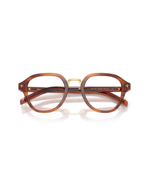 Prada Black Pr C05V 27F1O1 Optical Frames Acetate Pantos Normal for men