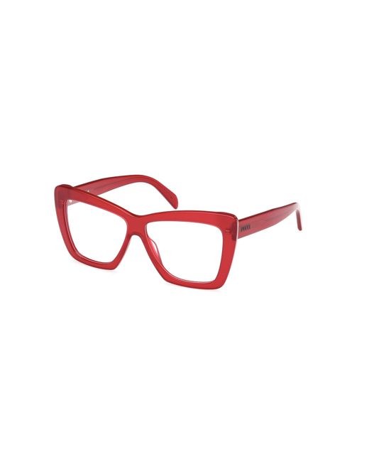 Emilio Pucci Red Ep5260 066 Optical Frames Acetate Butterfly Normal