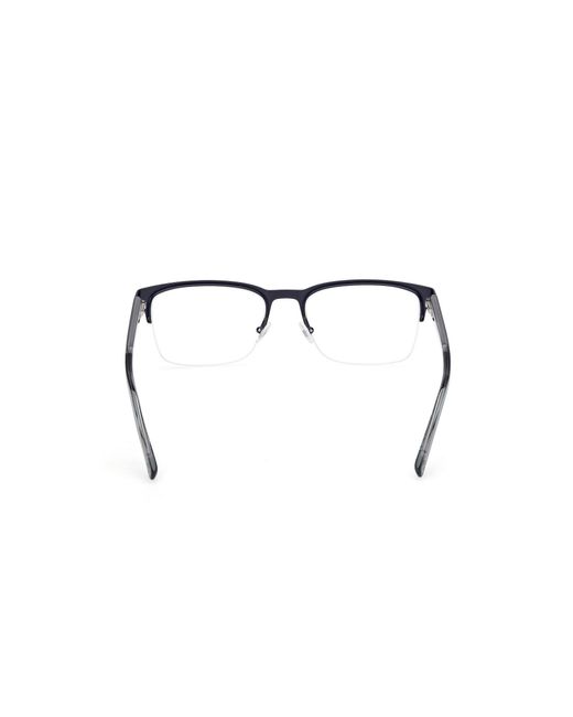 Timberland Black Tb50083 091 Optical Frames Metal Squared Normal for men