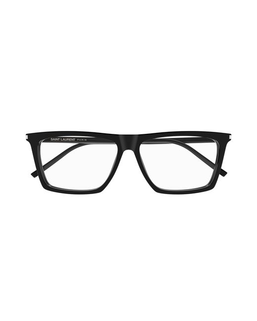 Saint Laurent Black Sl 803 001 Optical Frames Acetate Transparent Squared for men