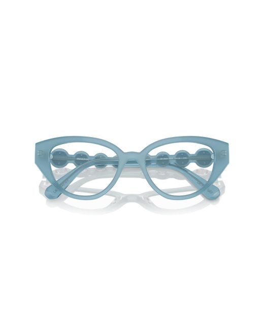 Swarovski Black Sk2024 2004 Optical Frames Acetate Geometric Normal