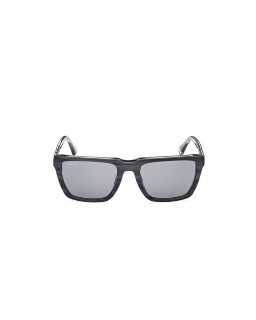 Web Black We0379 20A Sunglasses Acetate Smoke Squared Normal for men