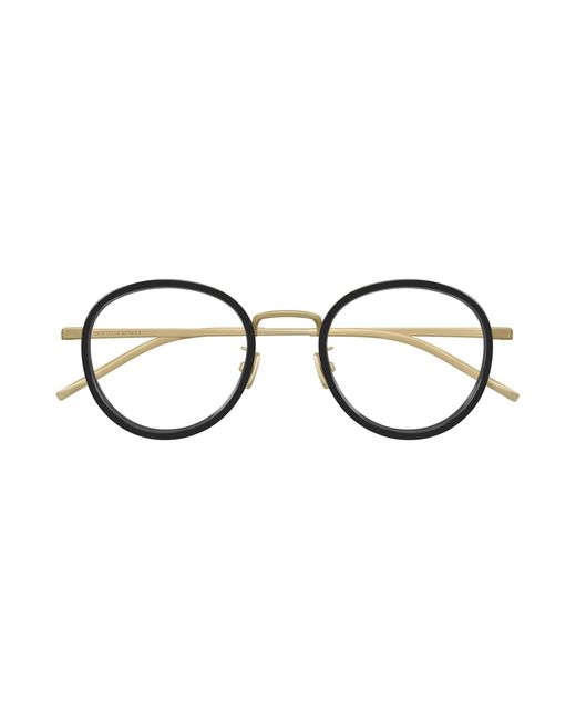 Bottega Veneta Black Bv1428Oa 001 Optical Frames Titanium Transparent Round
