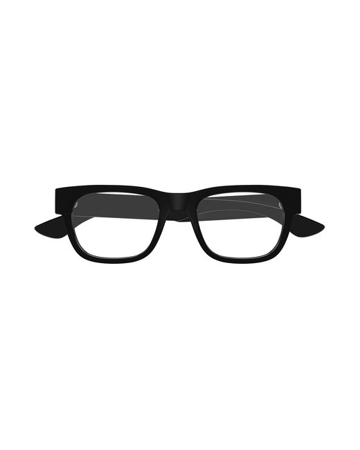 McQueen Black Am0531O 001 Optical Frames Acetate Transparent Squared for men