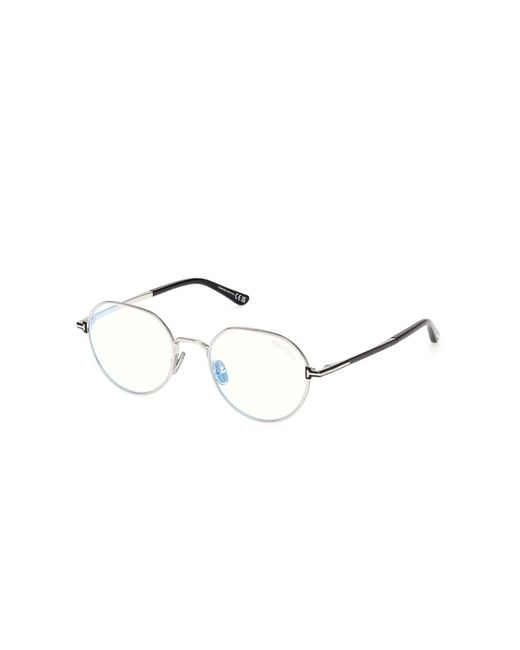 Tom Ford Black Ft6127-B 016 Optical Frames Metal Round Normal for men
