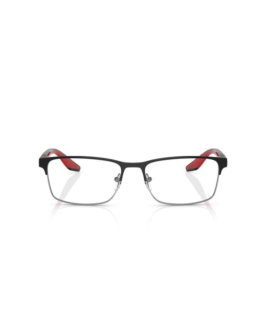 Prada Linea Rossa Black Ps 50Pv Ydc1O1 Optical Frames Steel Squared Normal for men