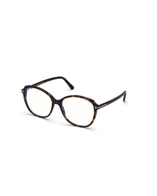 Tom Ford Black Ft5708-B 052 Optical Frames Acetate Round Normal Anti Light
