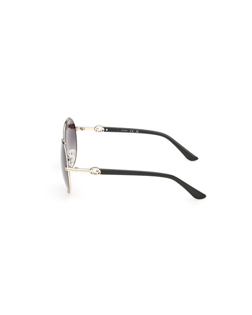 Guess Black Gu00260 96P Sunglasses Metal Round Normal