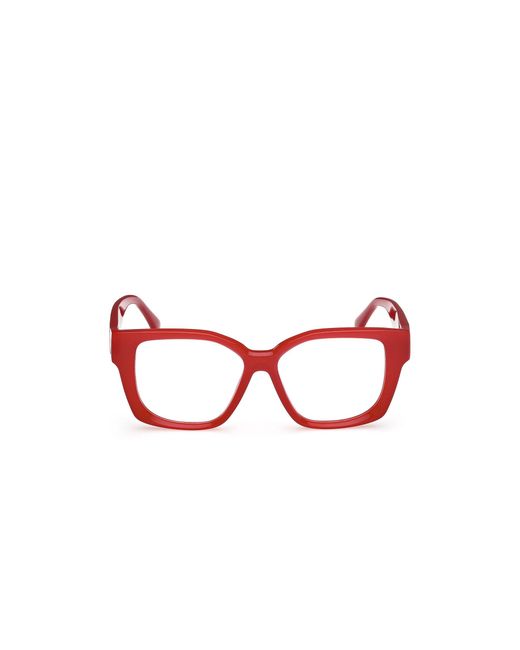 Max Mara Red Mm5184 066 Optical Frames Acetate Geometric Normal
