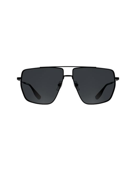 Karl Lagerfeld Black Kl370S 001 Sunglasses Metal Smoke Squared Normal for men