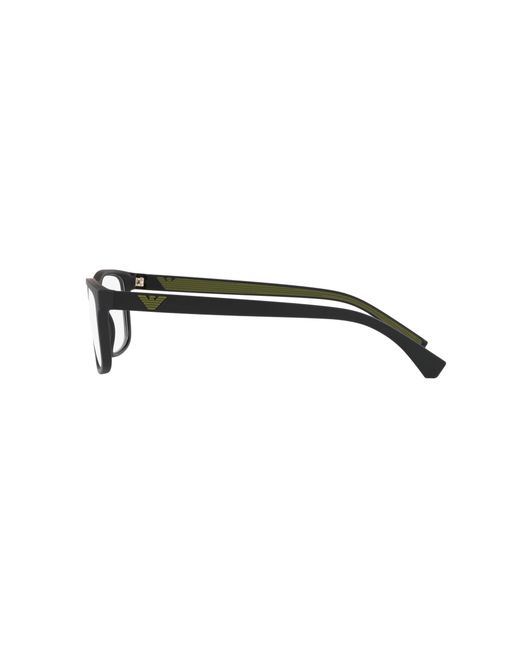 Emporio Armani Black Ea3147 5042 Optical Frames Injected Squared Normal for men