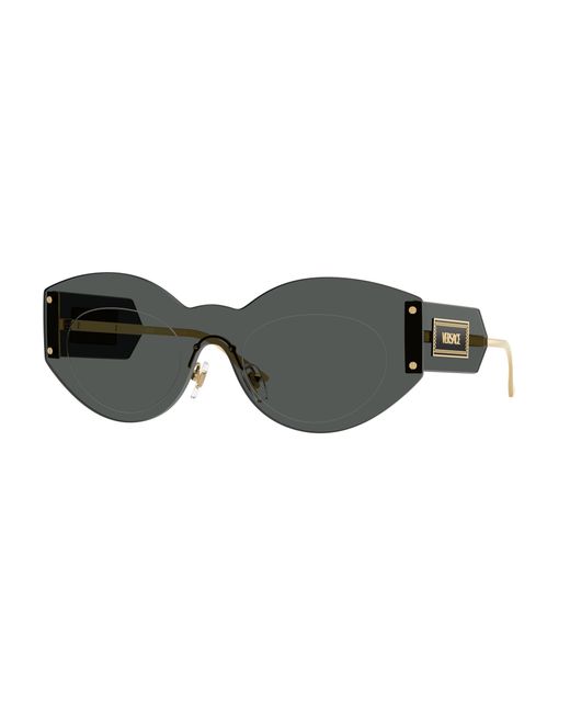 Versace Black Ve2276 100287 Sunglasses Metal Geometric Normal
