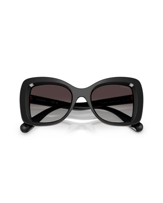Swarovski Black Sk6062U 10018G Sunglasses Acetate Butterfly Normal Nuanced