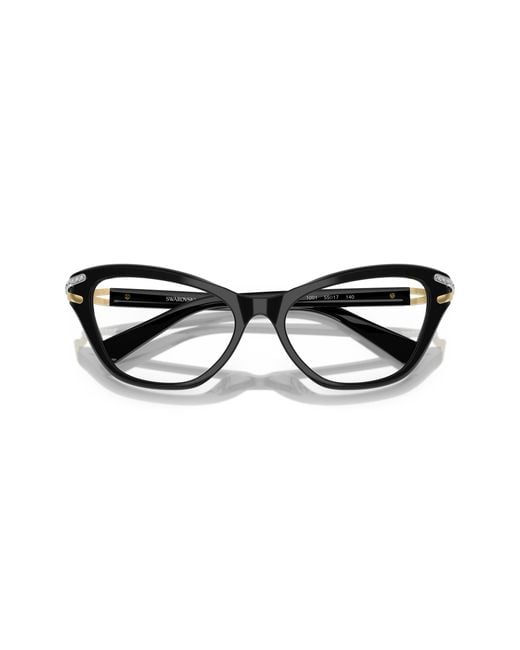 Swarovski Black Sk2031 1026 Optical Frames Acetate Cat Eye Normal