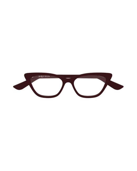 McQueen Black Am0560O 003 Optical Frames Acetate Transparent Cat Eye