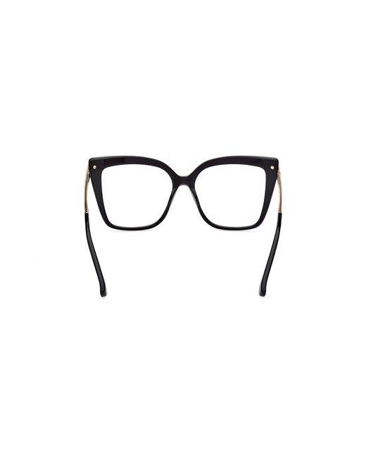 Max Mara Black Mm5144 001 Optical Frames Acetate Butterfly Normal