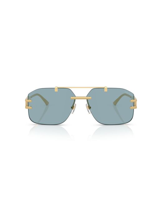 Versace Black Ve2275 100280 Sunglasses Metal Geometric Normal for men