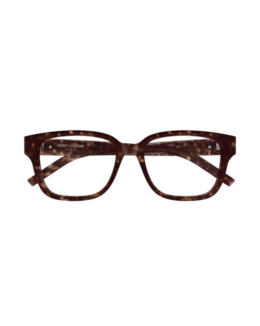 Saint Laurent Black Sl M150 002 Optical Frames Acetate Transparent Squared