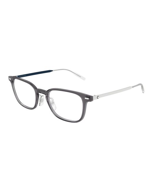Montblanc Black Mb0467Ol 010 Optical Frames Injected Transparent Squared for men