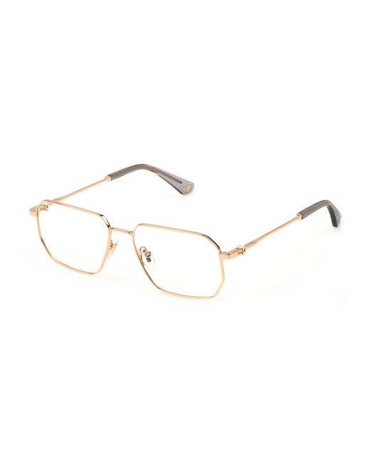 Police Black Vpln23 Force 4 300 Optical Frames Metal Geometric for men