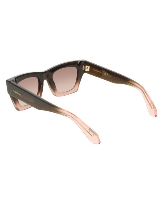 Ferragamo Black Sf2105S 234 Sunglasses Acetate Cat Eye Normal
