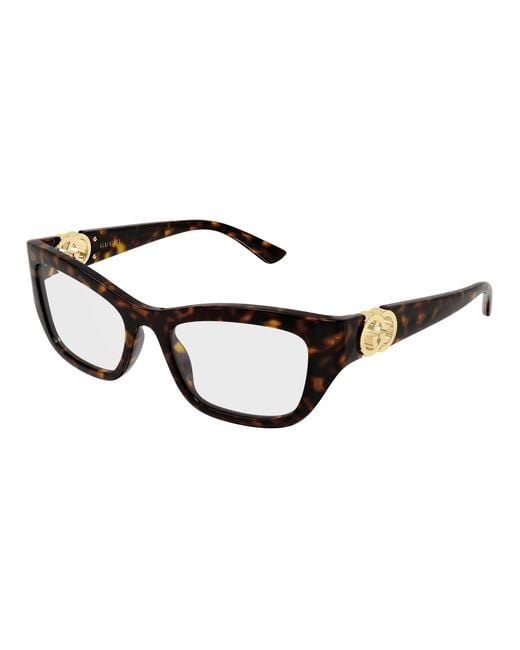 Gucci Black Gg2125O 002 Optical Frames Injected Transparent Cat Eye