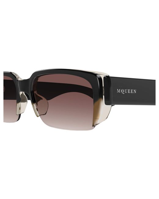 McQueen Black Am0532S 004 Sunglasses Acetate Squared