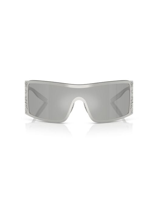 Dolce & Gabbana Black Dg2317 05/8V Sunglasses Metal Squared Mirrored