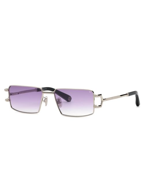 Philipp Plein Black Spp245 Plein Sleek 579 Sunglasses Metal Geometric Normal Nuanced for men